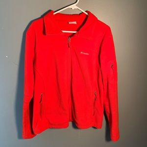 Columbia Fleece Full Zip Jacket Red